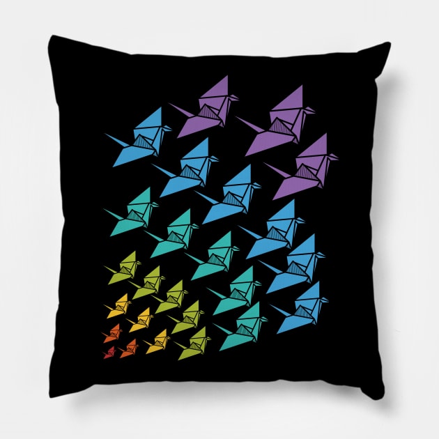 Origami Crane Japenese Art Gift Pillow by Jackys Design Room