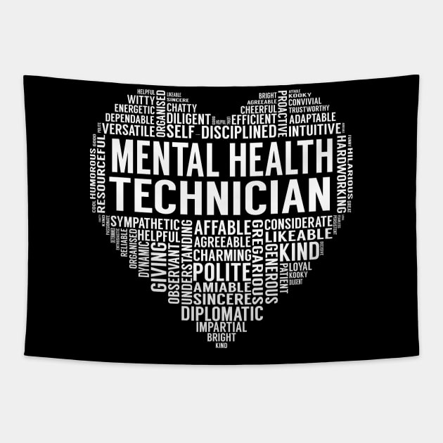 Mental Health Technician Heart Tapestry by LotusTee