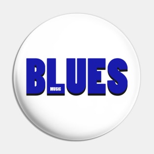 BLUES MUSIC-Blue White Text Pin