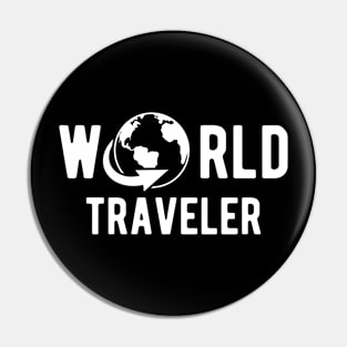 World Traveler Pin