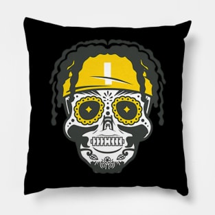 Justin Fields Pittsburgh Sugar Skull Pillow