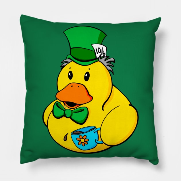 Mad Hatter Rubber Duck Pillow by Alisha Ober Designs