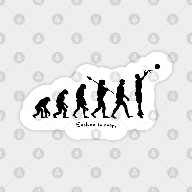 Basketball Evolution Magnet by Cartoons by NICO