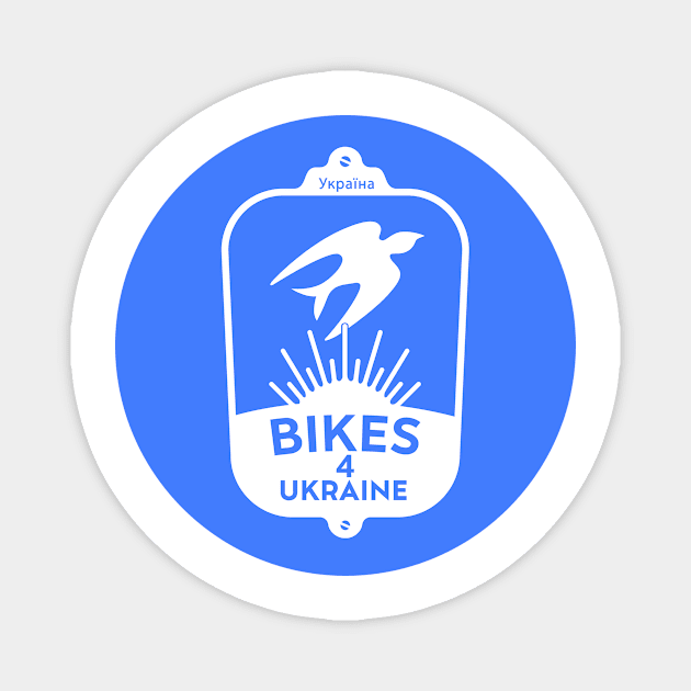 Bikes4Ukraine T-shirt - Blue Magnet by coolville