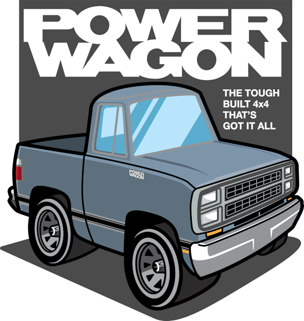 Frost Blue Metallic - Power Wagon (1980) Kids T-Shirt by jepegdesign