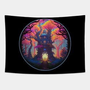 Psychedelic Tree Temple Tapestry