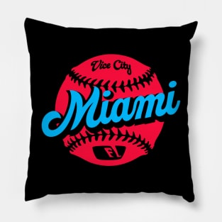 Miami Baseball Pillow