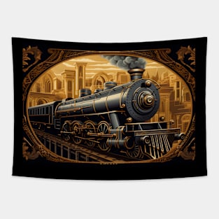 I like trains, Art Deco Tapestry