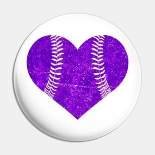 Baseball Heart Softball Mom Matching Team Pin