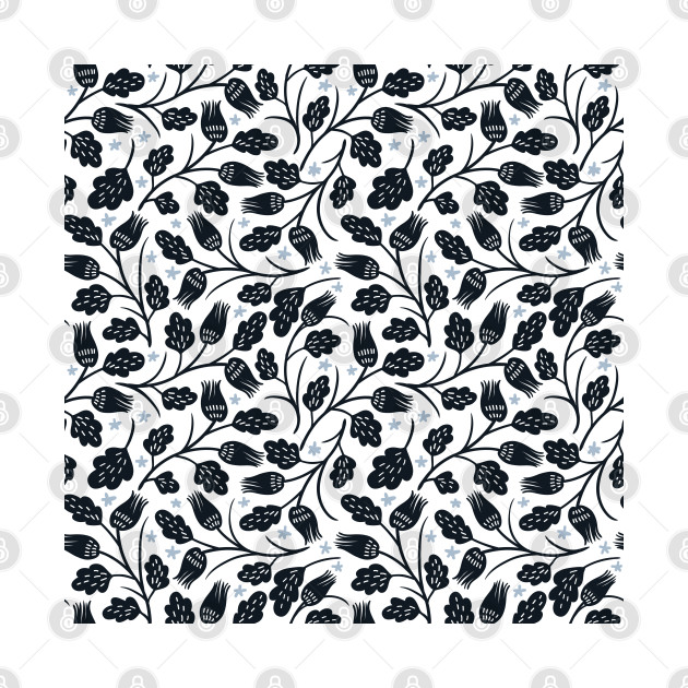 Black Leafed Pattern by MarjanShop