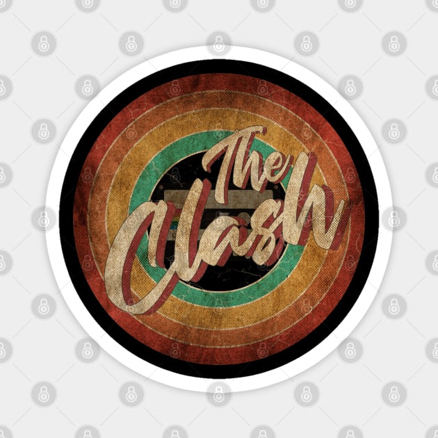 The Clash Vintage Circle Art Magnet by antongg