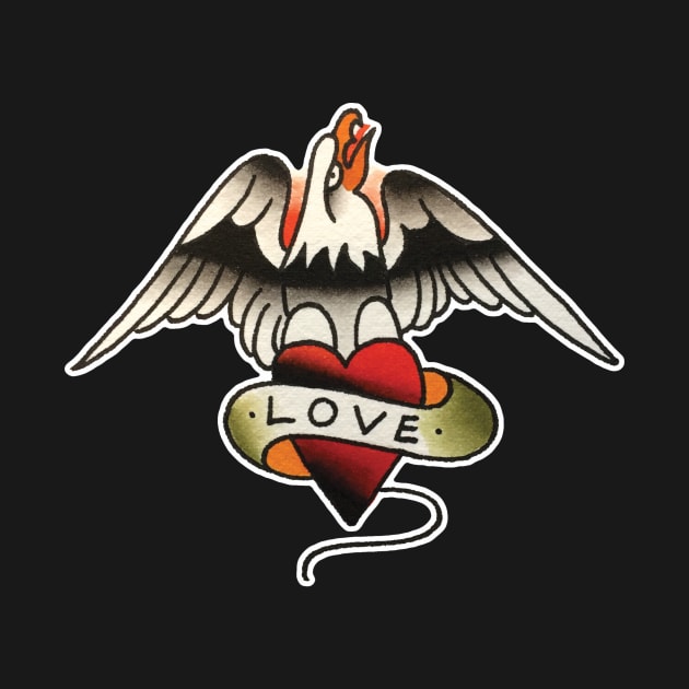 Love Eagle Tattoo Design by forevertruetattoo