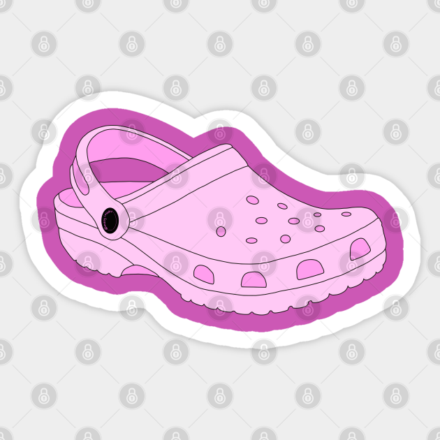 Pink Crocs Shoe - Crocs - Sticker | TeePublic
