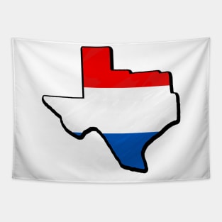 Red, White, and Blue Texas Outline Tapestry