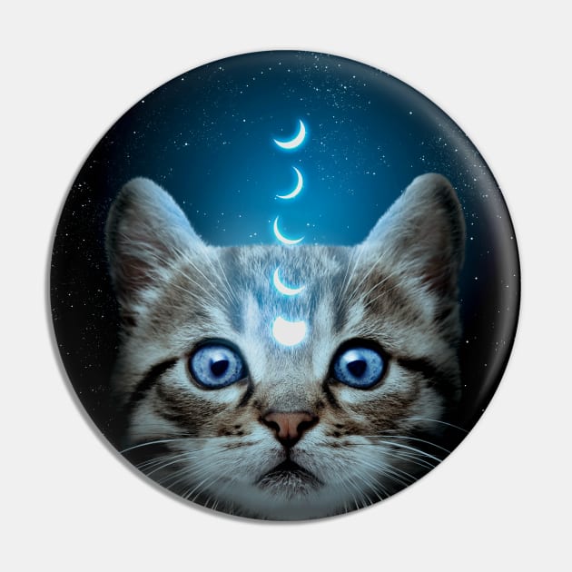 Celestial Cat Pin by Dream Artworks