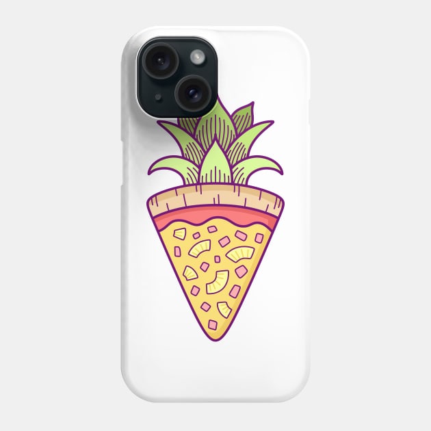 Pineapple Pizza Coat of Arms Phone Case by sombrasblancas