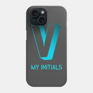 Letter V Initials Unique Name T-Shirt Phone Case