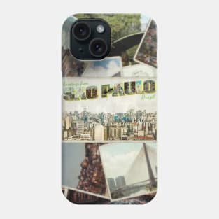 Greetings from Sao Paulo in Brazil Vintage style retro souvenir Phone Case