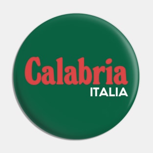 Calabria - Retro Style Italian Region Design Pin