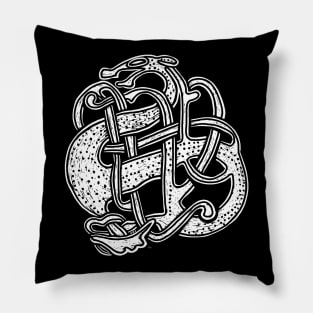 Viking Dragon Knotwork Pillow