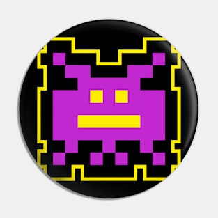 Purple Alien Cool Gaming 8 Bit Pin