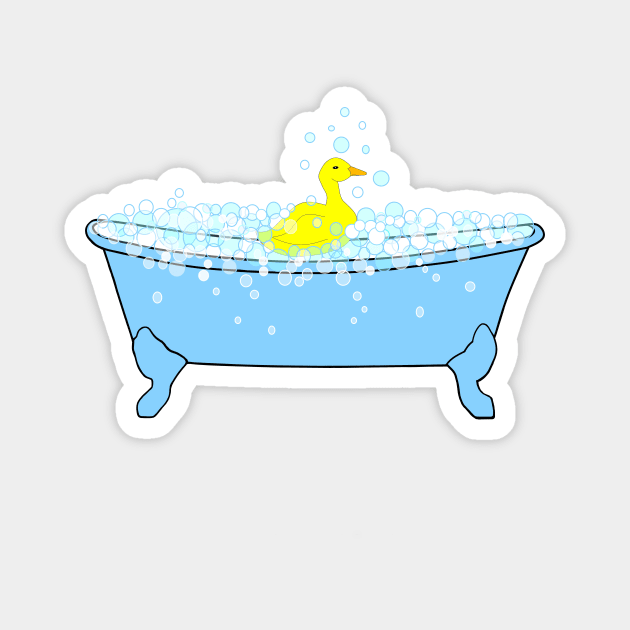 BATH Time Rubber Duck Magnet by SartorisArt1