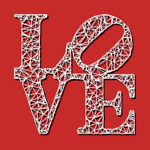 Low Poly LOVE (Robert Indiana) with Shadow by TRIME