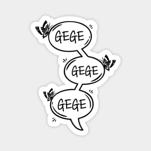 Gege - 哥哥 - danmei - manhua speech bubble (black version) Magnet