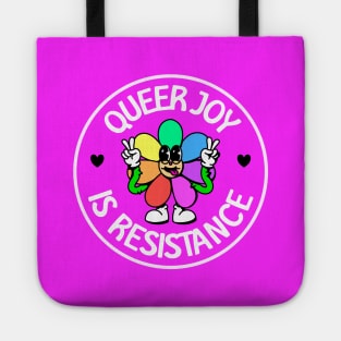 Queer Joy Is Resistance - Cute LGBT Flower Tote