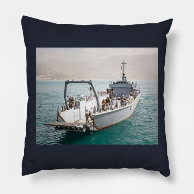 Lebanese Amphibious Transport Ship Pillow by mcdonojj