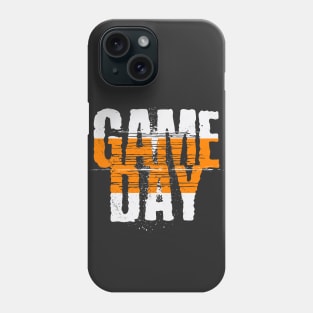 Orange Gameday // Grunge Vintage Football Game Day Phone Case