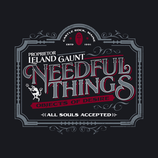 Needful Things - Stephen King - Baseball T-Shirt | TeePublic