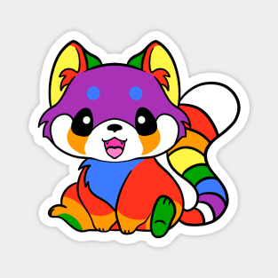 LGBT Pride Red Panda Magnet