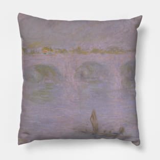 Waterloo Bridge in London by Claude Monet Pillow