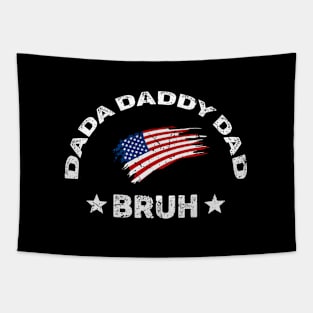 Dada Daddy Dad Bruh Retro Vintage Funny 2023 Fathers Day Tapestry