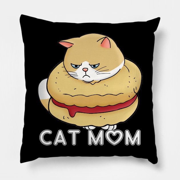 Cat mom Pillow by Éléonore Royer