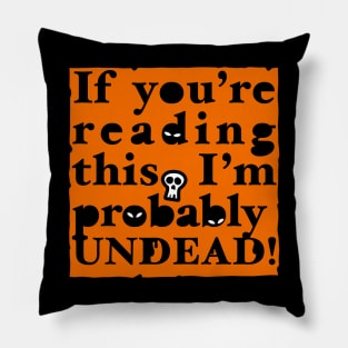 Undead Letter (orange) Pillow