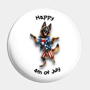 Happy 4th of July - Malinois Pin