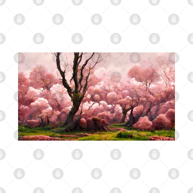 Cherry Blossom Tree Landscape by endage