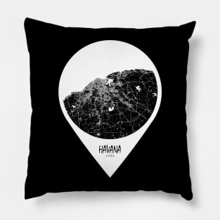 Havana, Cuba City Map - Travel Pin Pillow