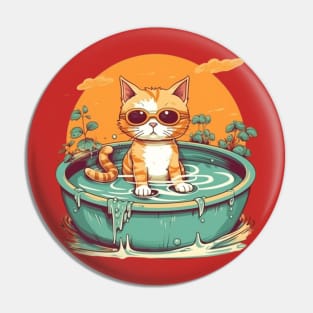 Summer chill cat Pin