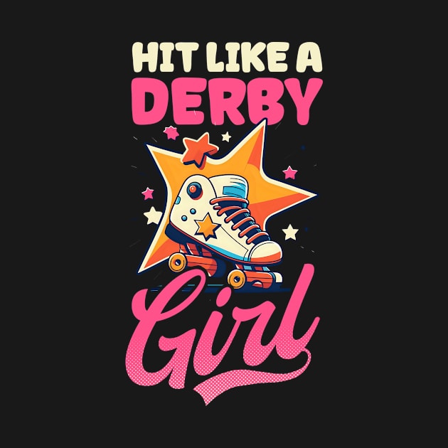 Roller Derby Shirt | Hit Like A Derby Girl by Gawkclothing