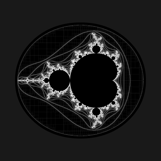 White - Linear Mandelbrot by Rupert Russell