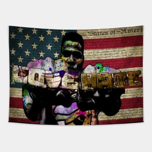 Radio Raheem Love and Hate Finger Rings  American Flag Tapestry