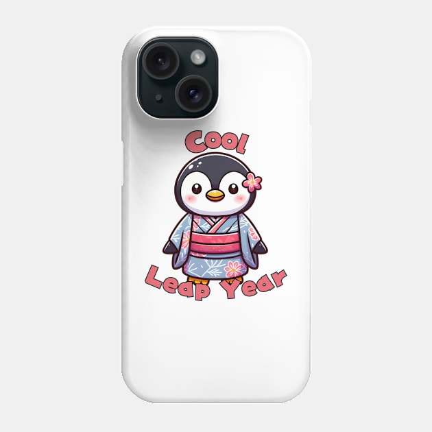 Leap year penguin Phone Case by Japanese Fever