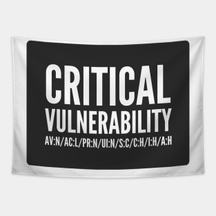 Cybersecurity Critical Vulnerability CVSS Score Vector Black Background Tapestry