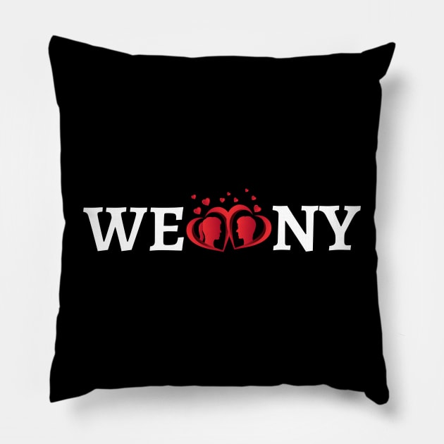 We Love NY Pillow by Casual Wear Co.