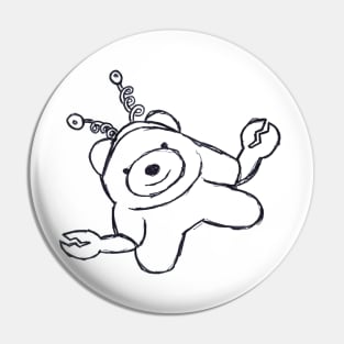 Crabby Smiley Bear Pin