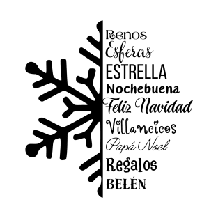 Christmas Snowflake Spanish Language T-Shirt