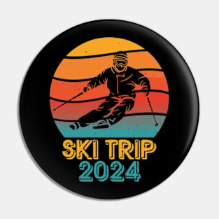 Snow Skiing Winter Spring Vacation Pin